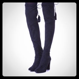 Schutz genuine suede over the knee boots